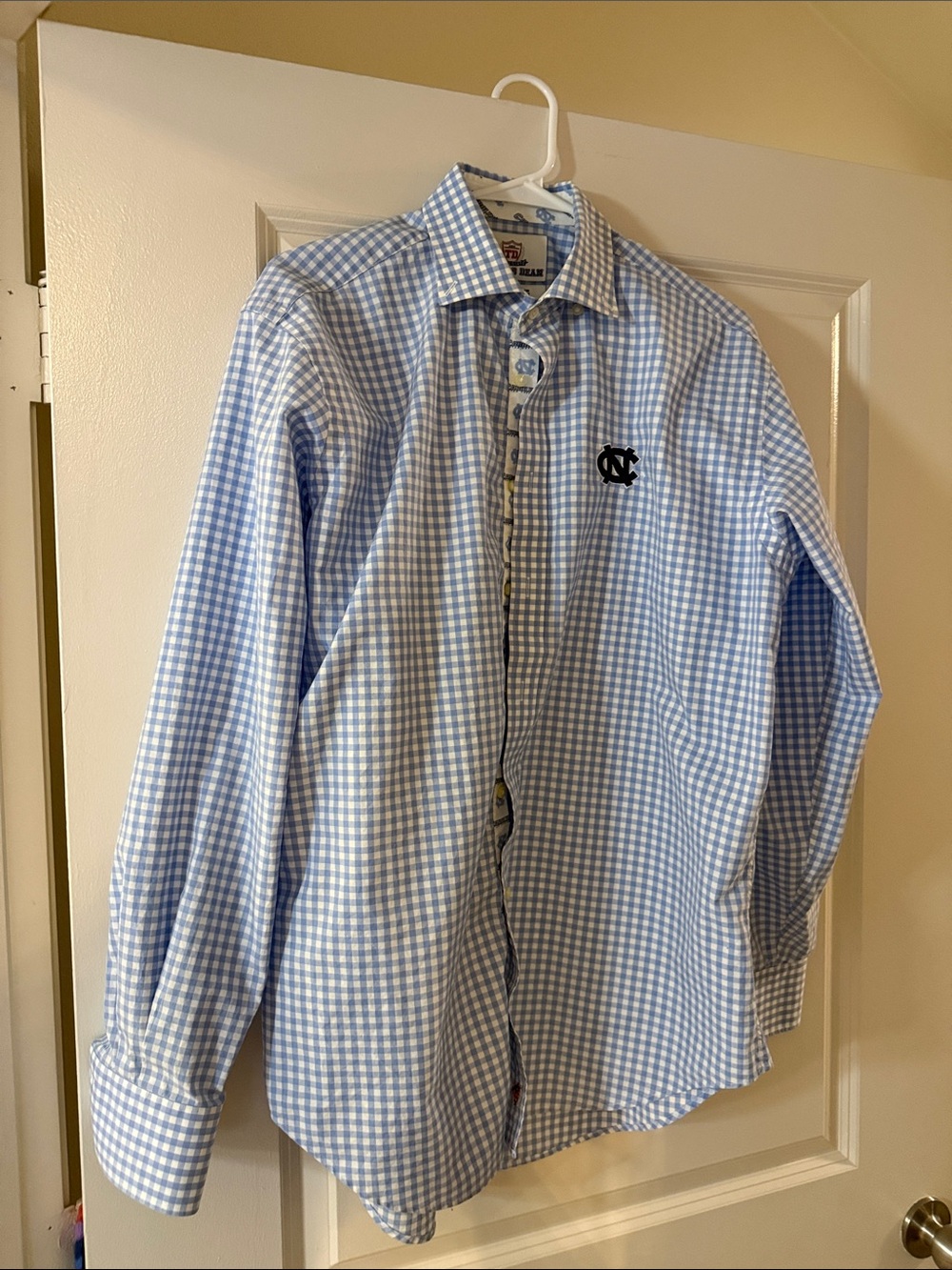 UNC Tarheel Button Down with Custom Embroidery